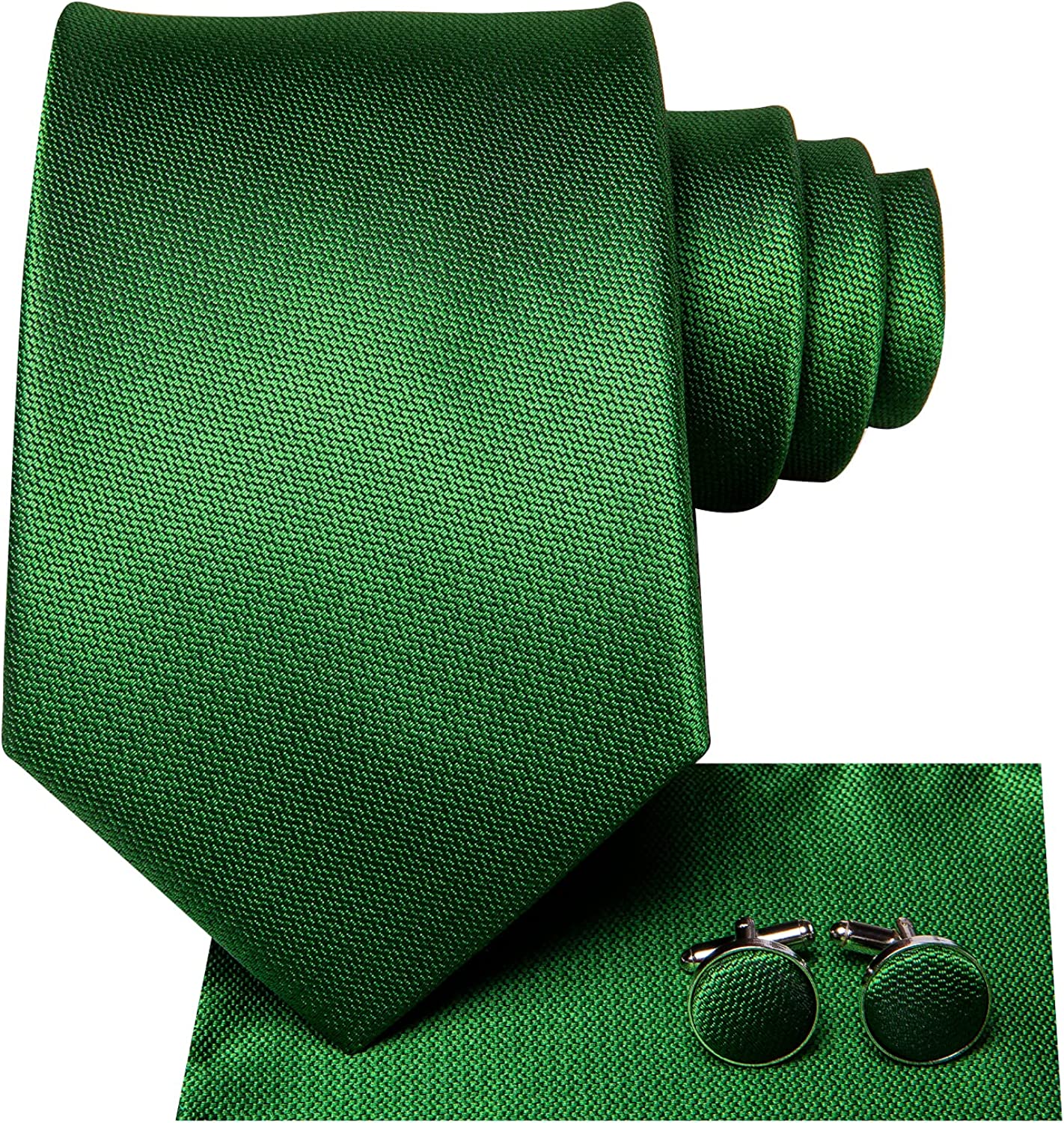 Dubulle Mens Paisely Silk Tie for Men Necktie and Pocket Square Set - Image 9